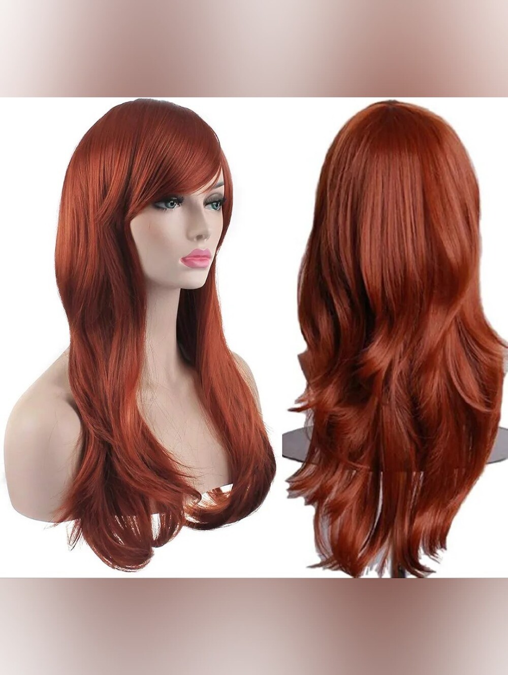 Red Copper Layered Synthetic Wig